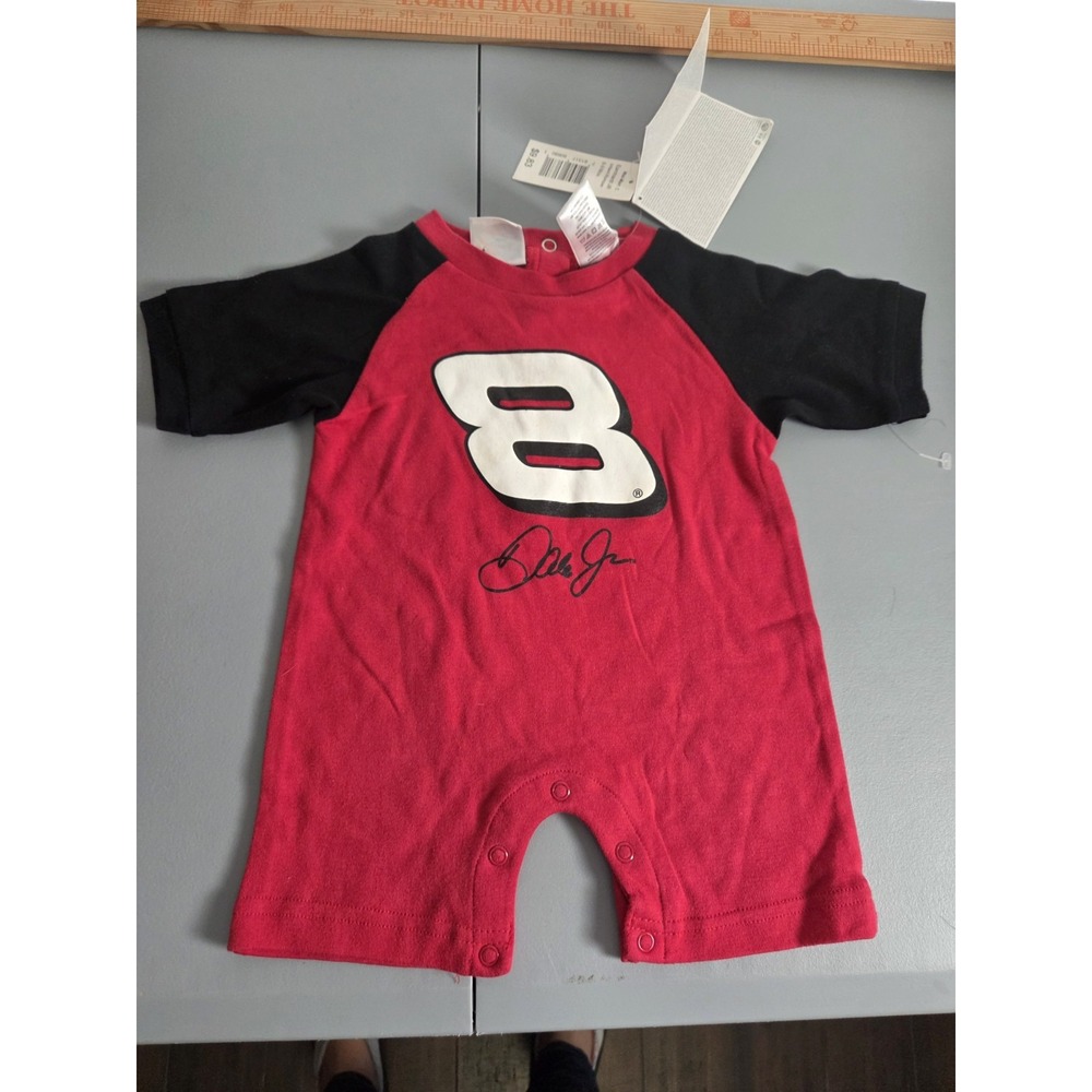 NWT Vintage Winner's Circle NASCAR Dale Earnhardt Jr #8 Infant Romper 6-9M Red